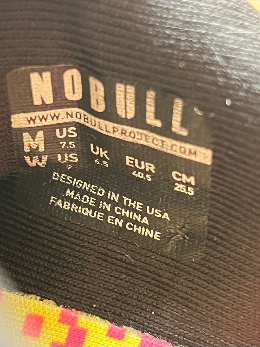 Nobull Black Athletic Sneakers with Colorful Speckled Midsole size 7 - Picture 11 of 11
